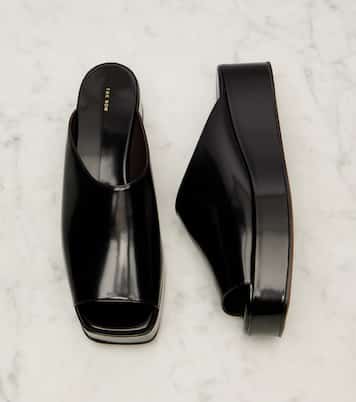 Emi patent leather platform mules | The Row