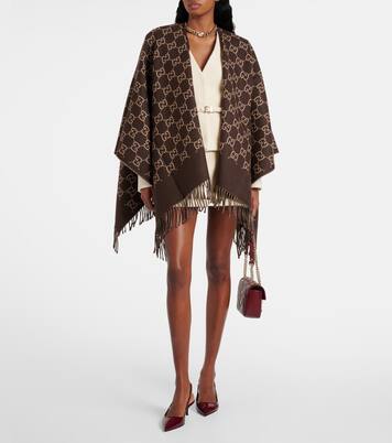 GG wool jacquard shawl | Gucci