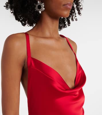 Open-back satin gown | Norma Kamali
