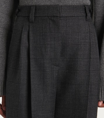 Weite High-Rise-Hose aus Wolle | Brunello Cucinelli