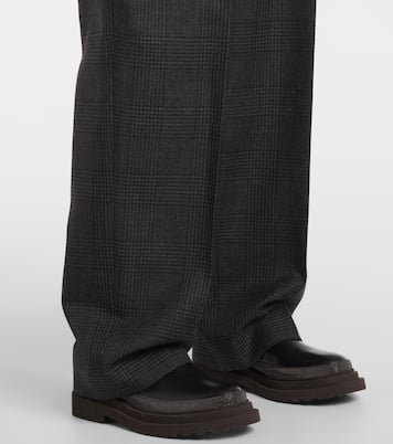 Weite High-Rise-Hose aus Wolle | Brunello Cucinelli