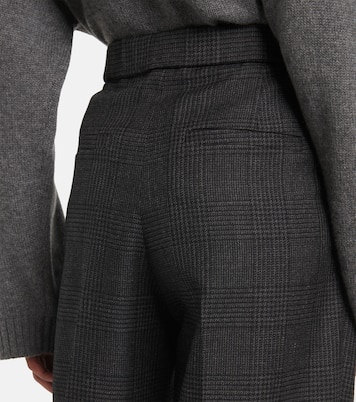 Weite High-Rise-Hose aus Wolle | Brunello Cucinelli
