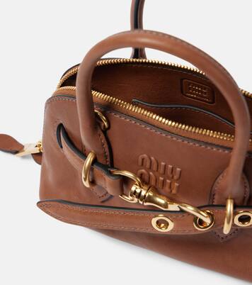 Aventure Mini leather tote bag | Miu Miu