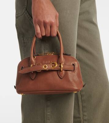 Aventure Mini leather tote bag | Miu Miu