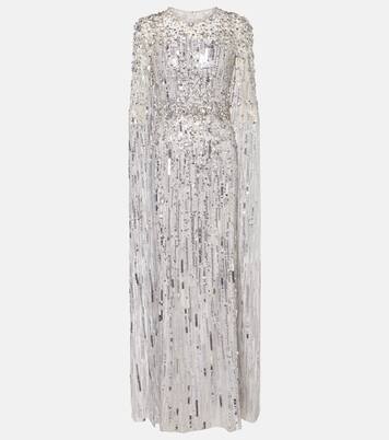 Abito lungo Ruby con paillettes | Jenny Packham