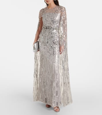 Abito lungo Ruby con paillettes | Jenny Packham