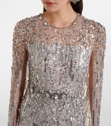 Abito lungo Ruby con paillettes | Jenny Packham