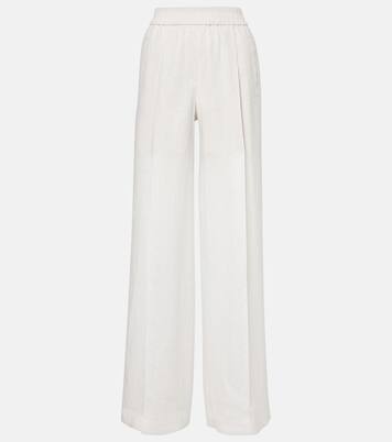 Linen wide-leg pants | Brunello Cucinelli