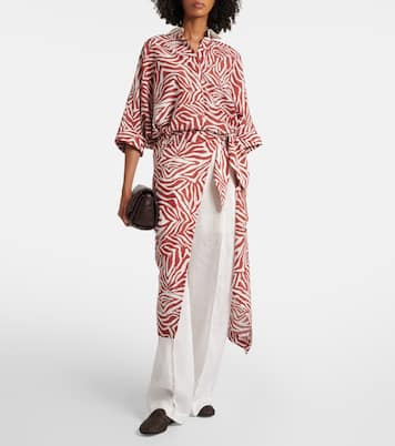 Linen wide-leg pants | Brunello Cucinelli