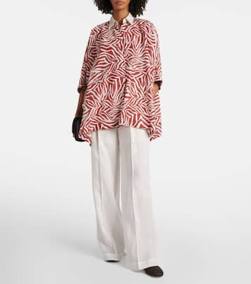 Linen wide-leg pants | Brunello Cucinelli