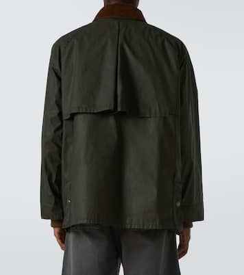Corduroy-trimmed poplin field jacket | Miu Miu