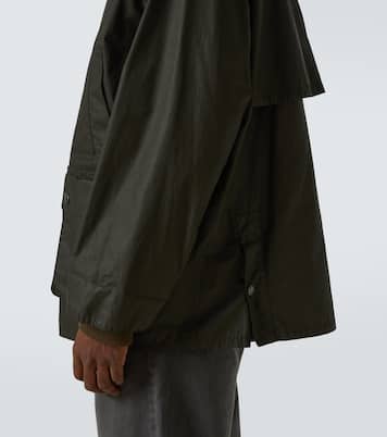 Corduroy-trimmed poplin field jacket | Miu Miu