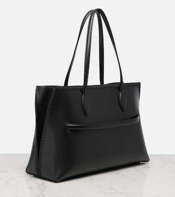 Lounge embroidered leather tote bag | Toteme