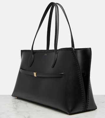Lounge embroidered leather tote bag | Toteme