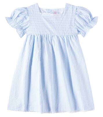 Zoe striped ruffled cotton-blend dress | La Coqueta