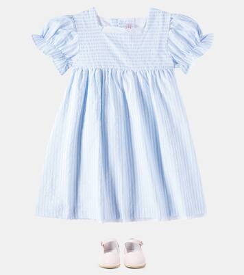 Zoe striped ruffled cotton-blend dress | La Coqueta