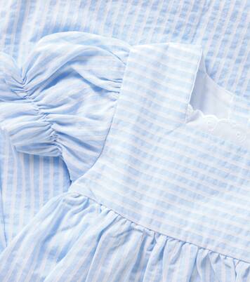 Zoe striped ruffled cotton-blend dress | La Coqueta