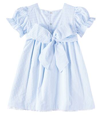 Zoe striped ruffled cotton-blend dress | La Coqueta