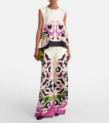 San Carlo printed silk twill top | La DoubleJ