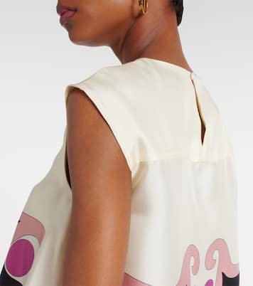 San Carlo printed silk twill top | La DoubleJ