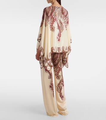 Poncho imprimé en crêpe de soie | Etro