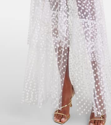 Abito lungo Carmen in tulle a pois | Alexandra Miro