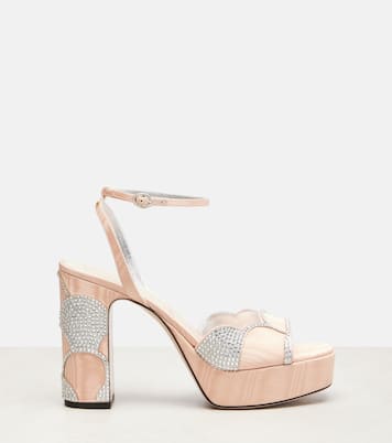 Bowow 115 moiré platform sandals | Valentino Garavani