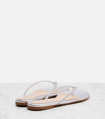 India metallic leather thong sandals | Gianvito Rossi
