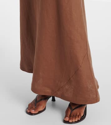 Abito lungo asimmetrico Suis in lino  | Faithfull