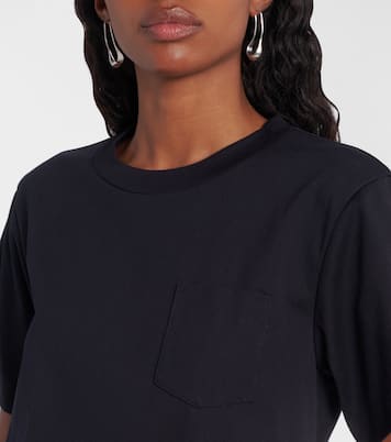 Abito corto in cotone a righe | Sacai