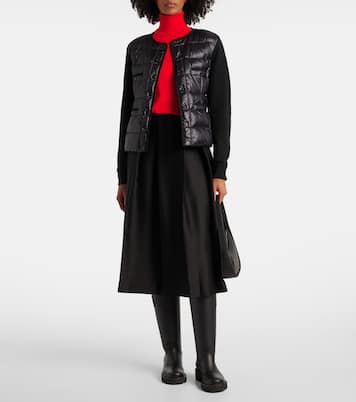 Down-paneled virgin wool cardigan | Moncler
