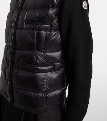 Down-paneled virgin wool cardigan | Moncler