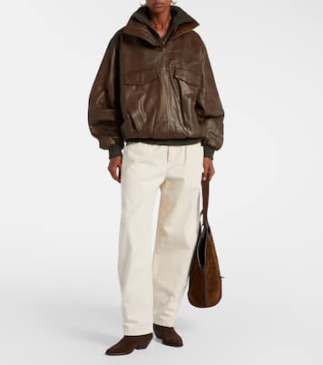 Oversize-Lederjacke Dorry | Isabel Marant
