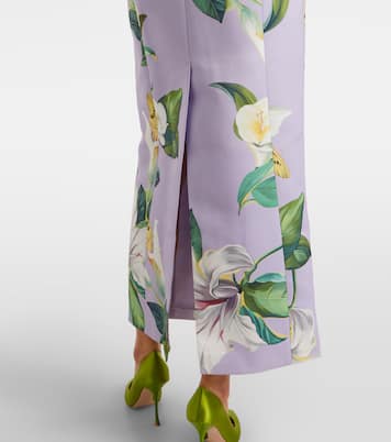 Vestido largo Lucinda floral con mangas abullonadas | Leo Lin