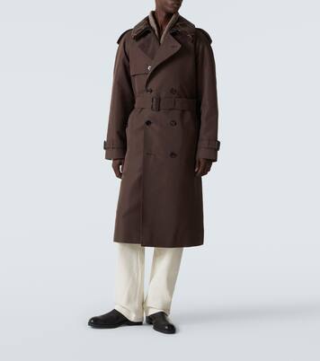 Burberry Check silk and cotton trench coat | Burberry