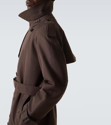 Burberry Check silk and cotton trench coat | Burberry