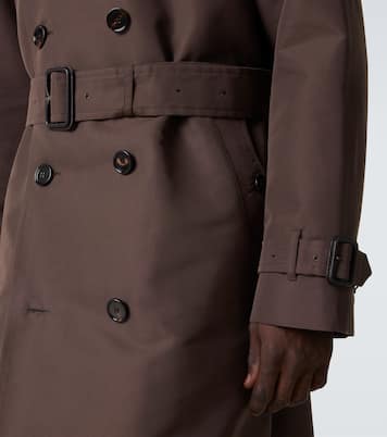 Burberry Check silk and cotton trench coat | Burberry