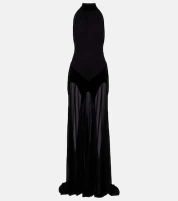 Robe longue en georgette de soie | McQueen
