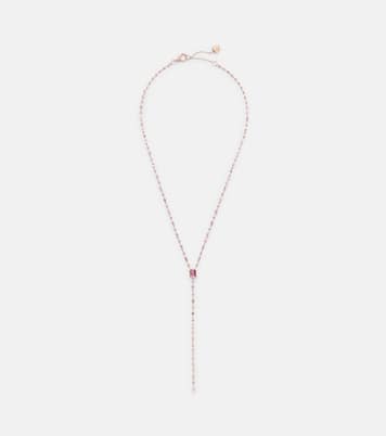 Halskette Y aus 18kt Roségold mit Saphiren | Shay Jewelry