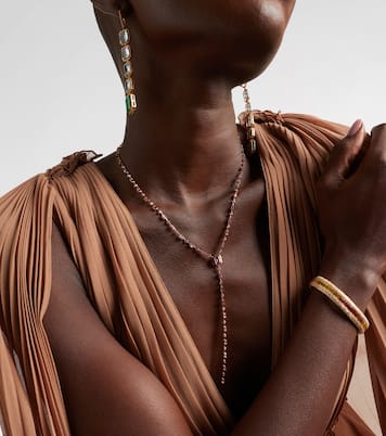 Halskette Y aus 18kt Roségold mit Saphiren | Shay Jewelry