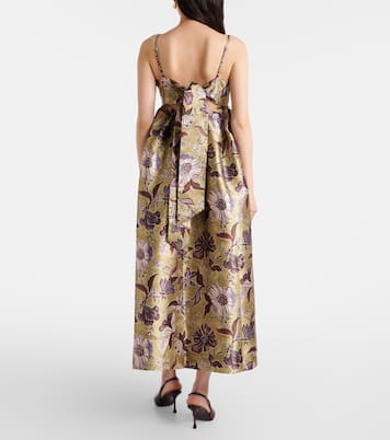 Citron floral midi dress | Alémais