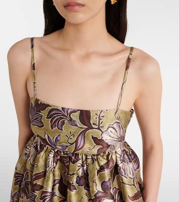 Citron floral midi dress | Alémais