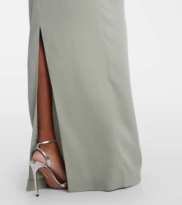 Robe longue Cyclades en crêpe cady à ornements | Taller Marmo