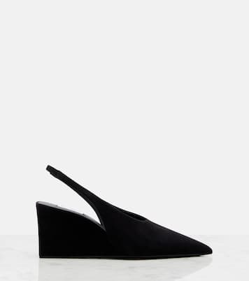 Wedges Cube 75 aus Veloursleder | Alaïa