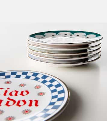 Set of 6 porcelain plates | Bitossi