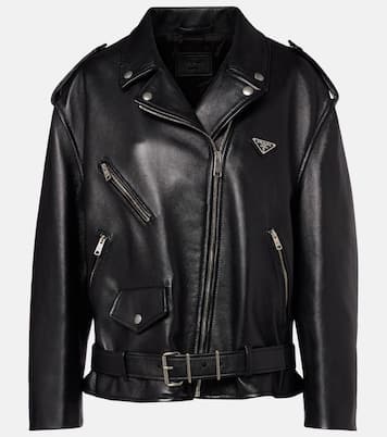 Giacca biker in pelle | Prada
