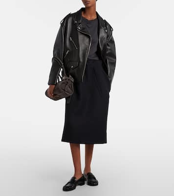 Giacca biker in pelle | Prada