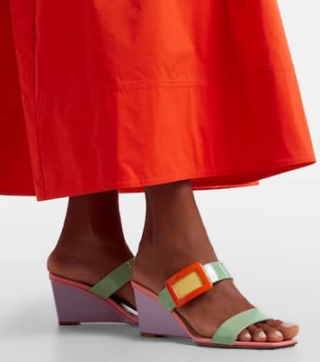 Wedge-Sandalen Belle Vivier 60 aus Lackleder | Roger Vivier