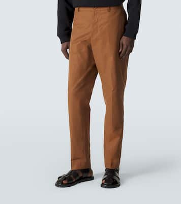 Cotton-blend straight pants | Moncler
