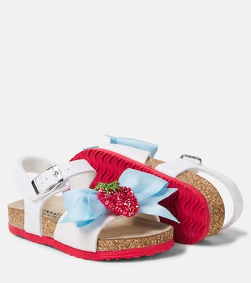 Verzierte Sandalen mit Leder | Monnalisa